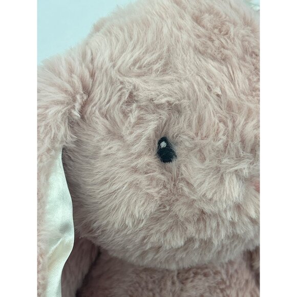 Smart Create Imagine Pink Plush Bunny Baby Rattle Embroidered Eyes Satin Ears - Picture 2 of 9